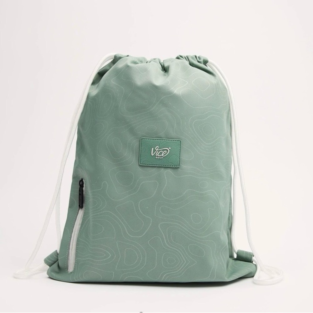 Vice Golf Gym Bag in Sage Green Classic Draw String Closure